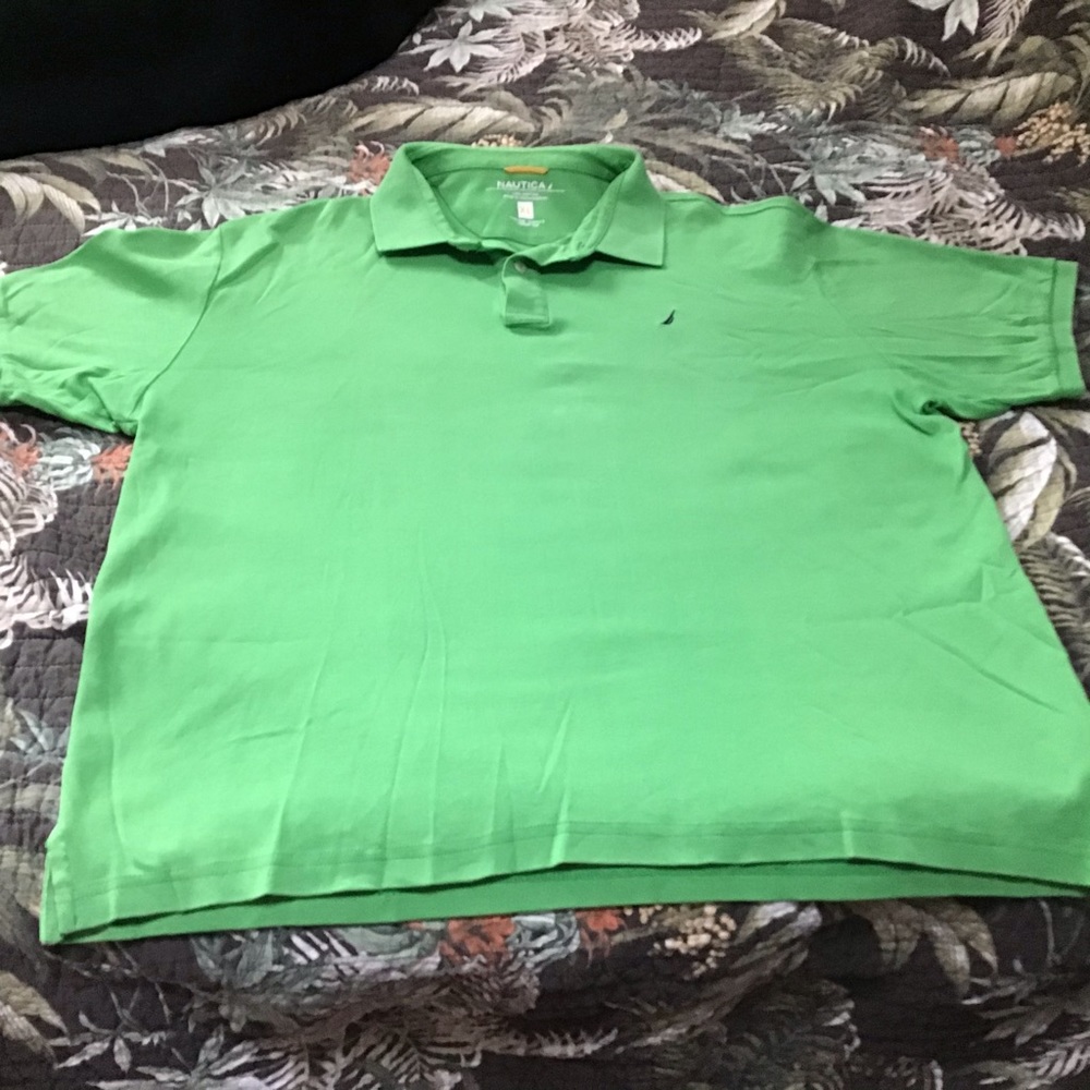 Nautica men’s lime green polo shirt size XL